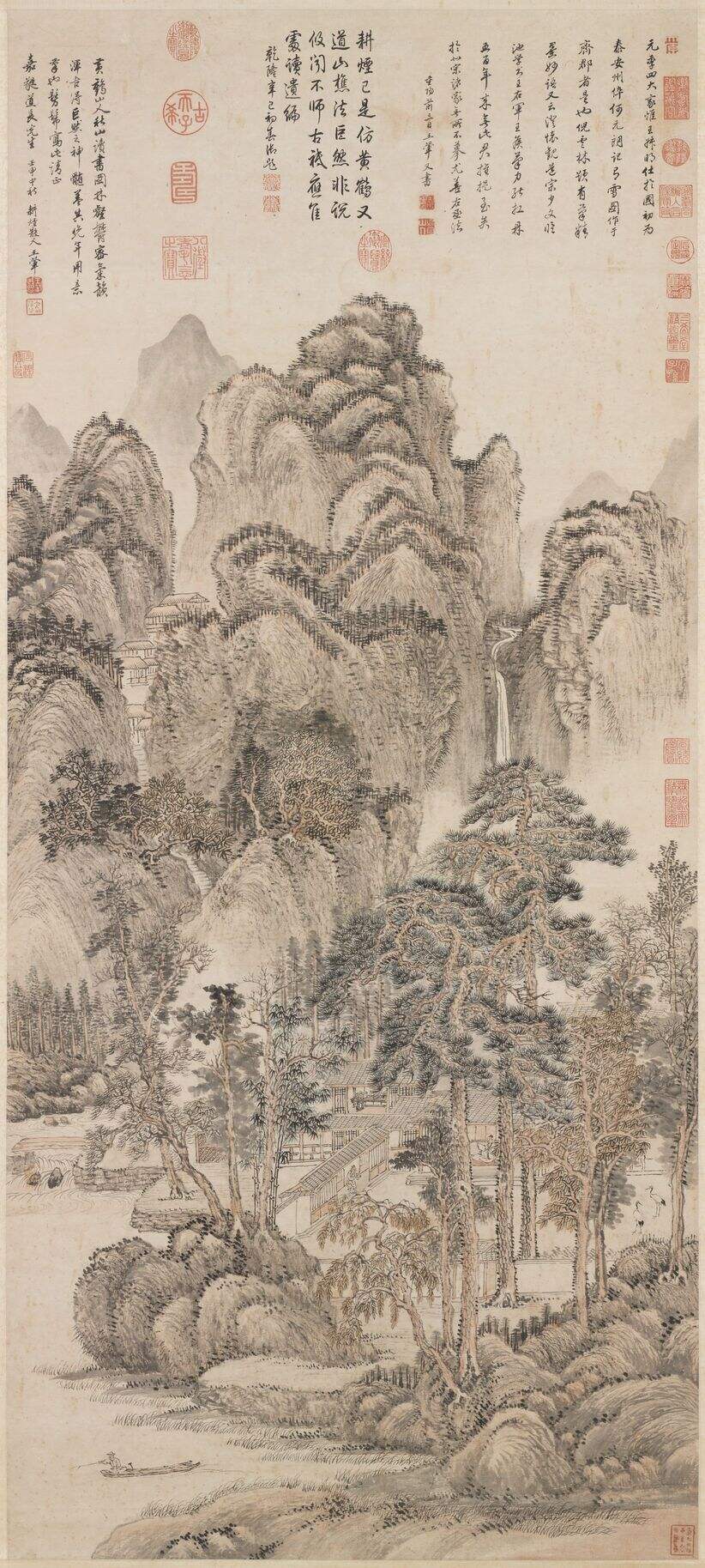 倣王蒙秋山读书图缩略图