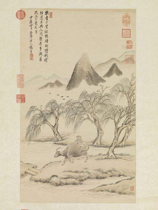 柳塘春牧图缩略图