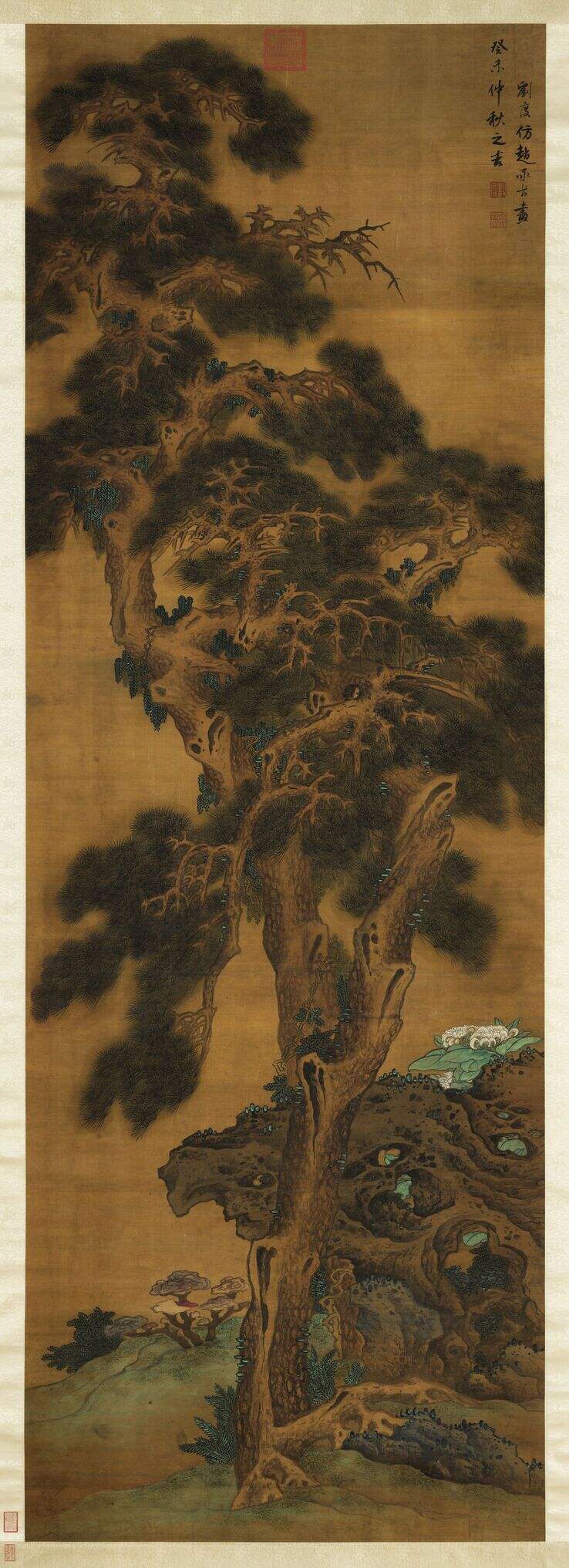 仿赵承旨长春翠柏轴缩略图