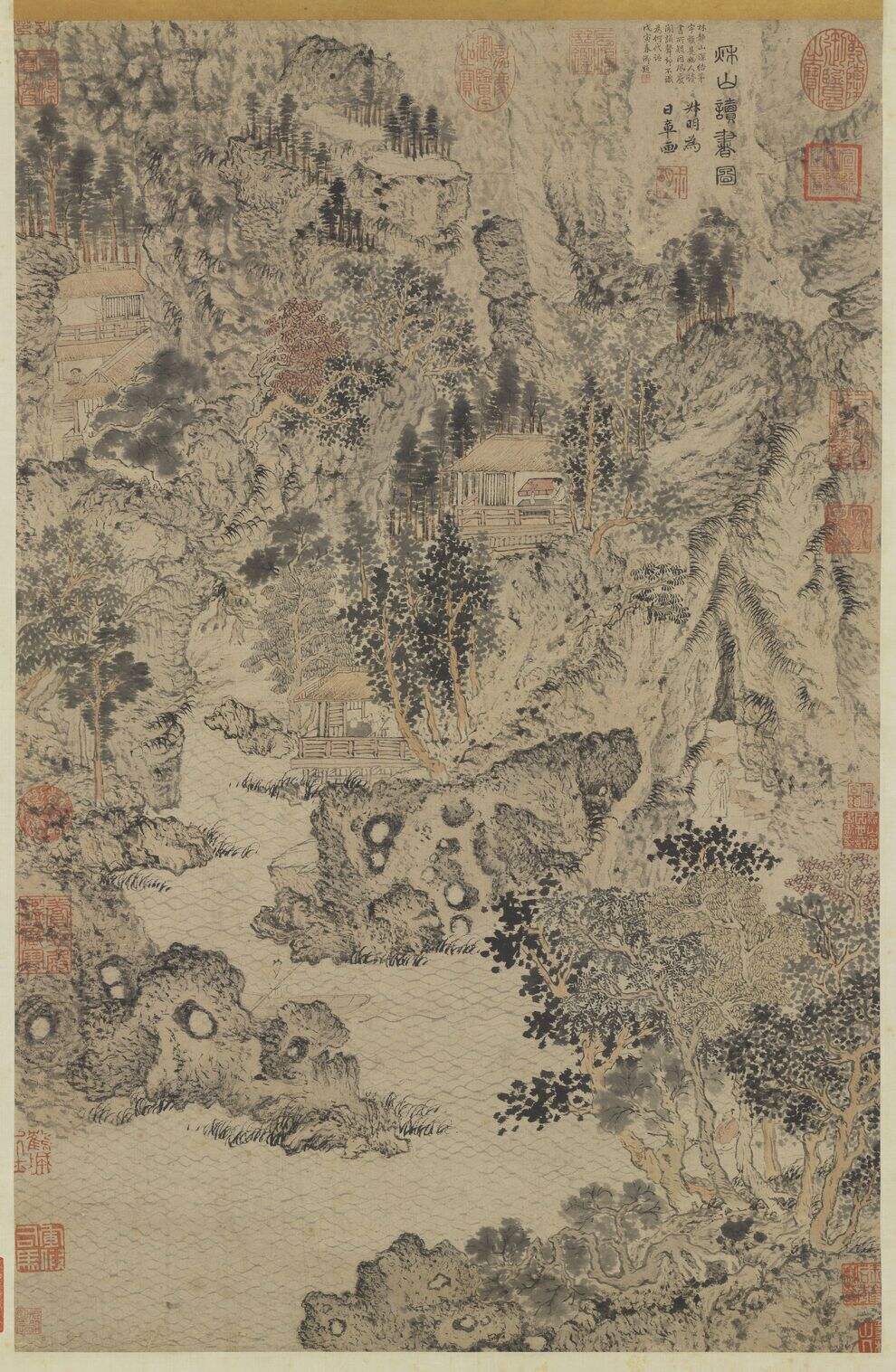 秋山读书图缩略图