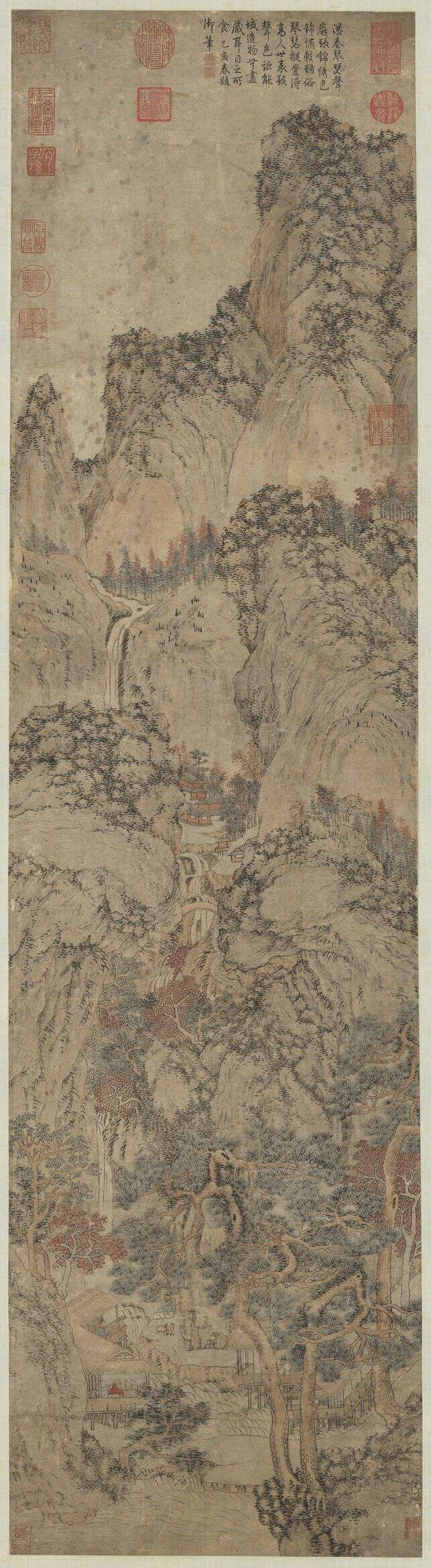 秋岩飞瀑图缩略图