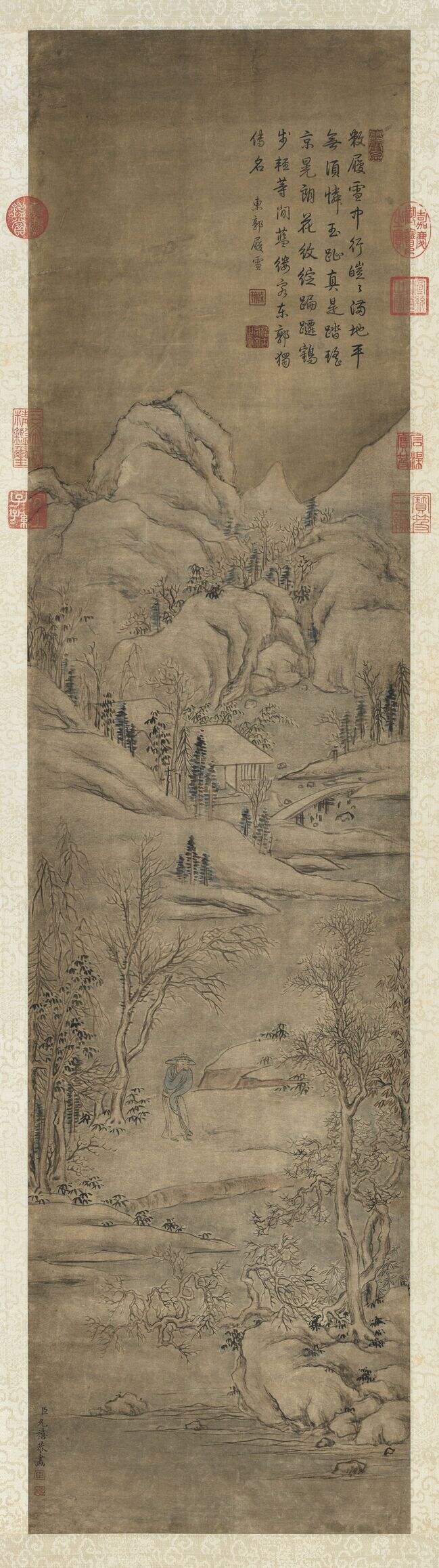 允禧雪景人物事迹高宗御题图缩略图