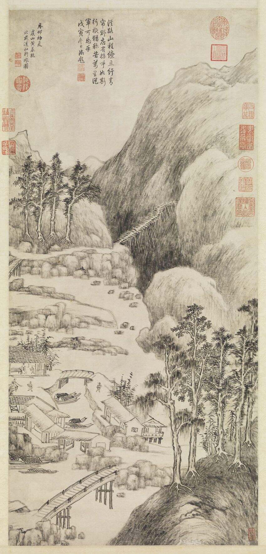 仿董源溪山行旅图缩略图