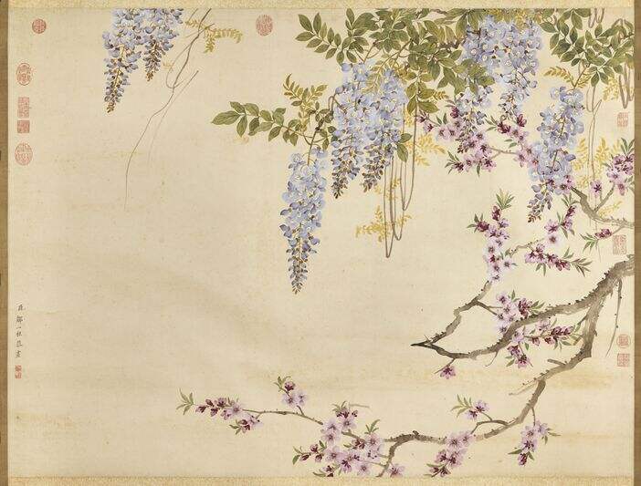 桃花紫藤图缩略图
