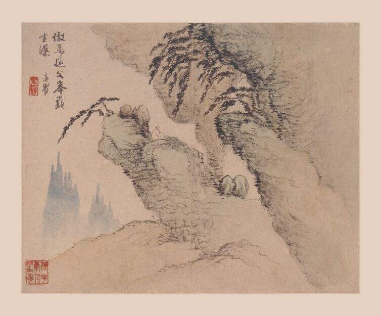 峰巅坐瀑图册缩略图