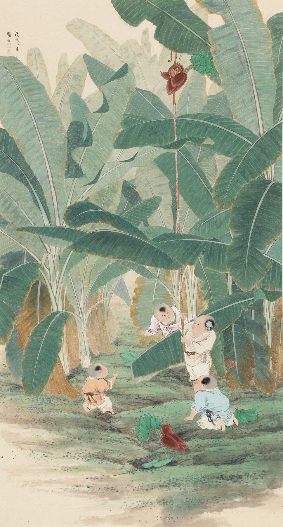 蕉荫婴戏图缩略图