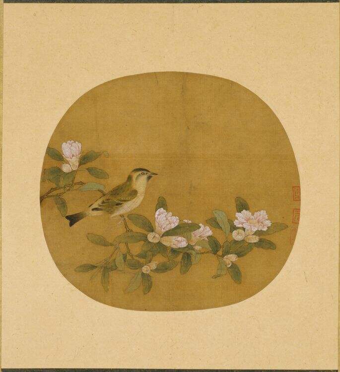 榴花小禽图缩略图