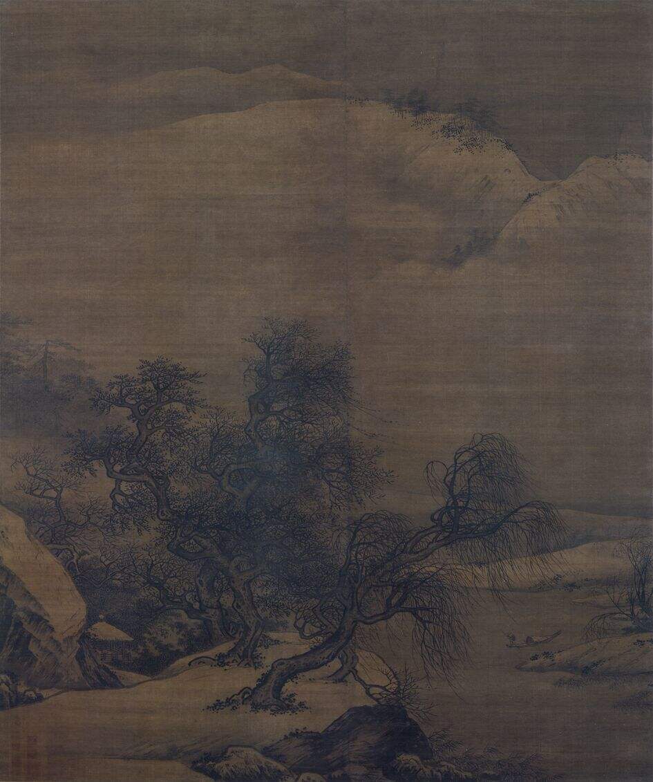 雪峰寒艇图轴缩略图