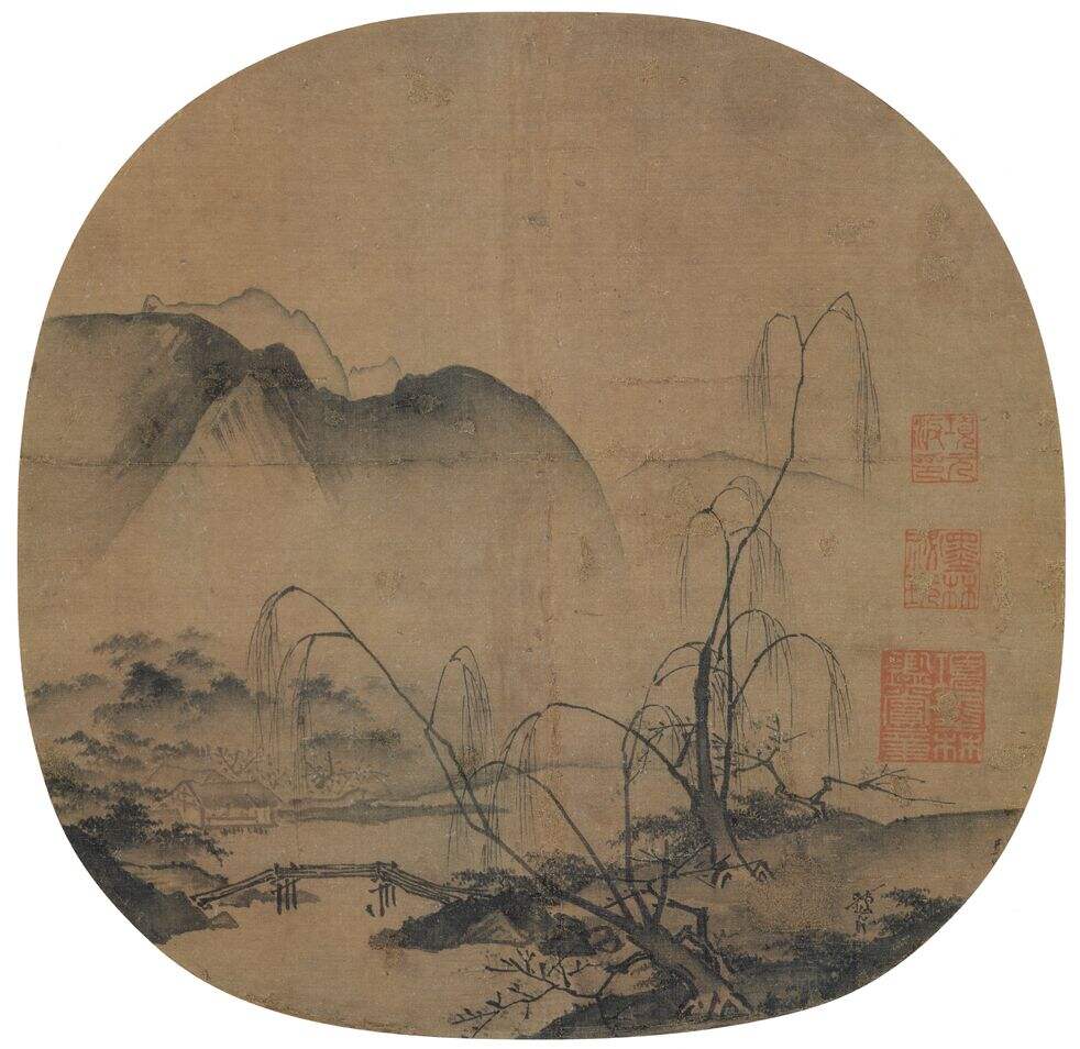 柳岸远山图缩略图