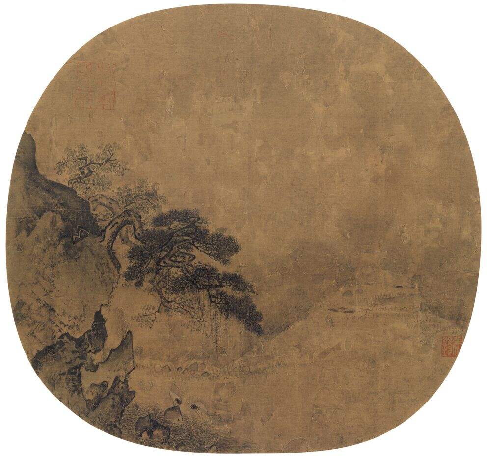松涧双鹤图缩略图