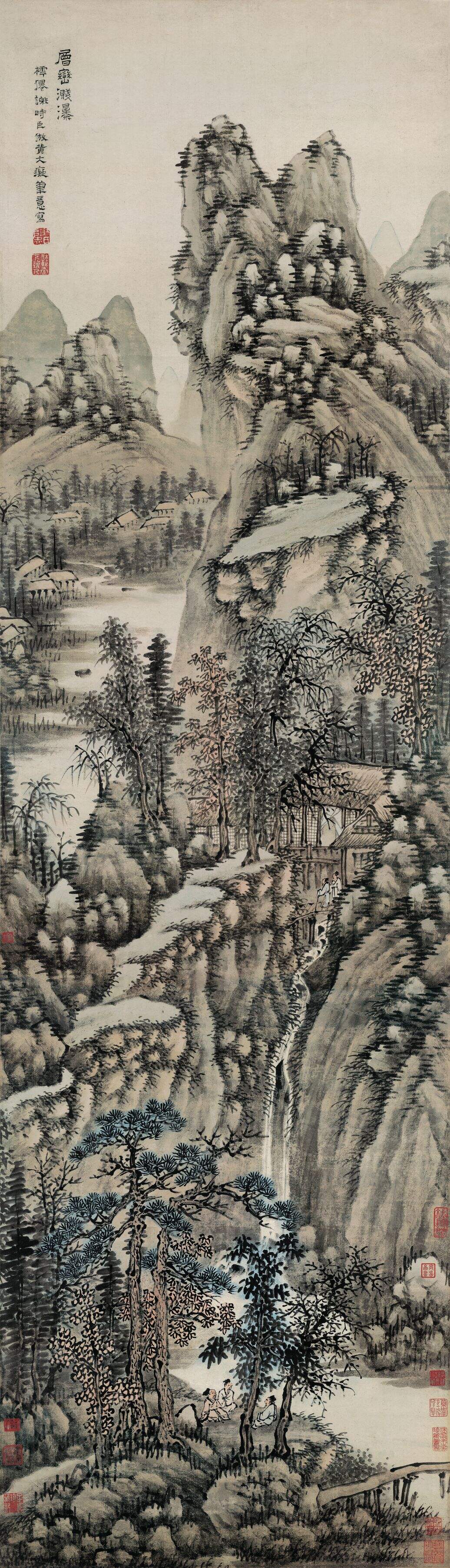 层峦溅瀑图缩略图