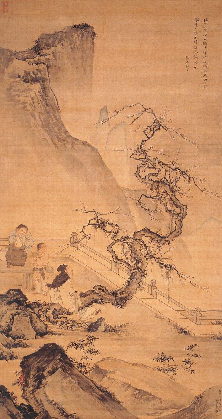 梅下横琴图缩略图