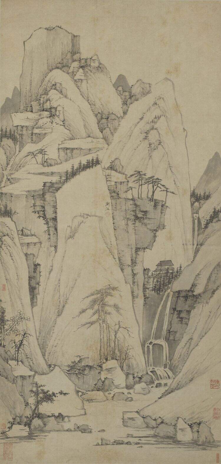 秋山双瀑图缩略图