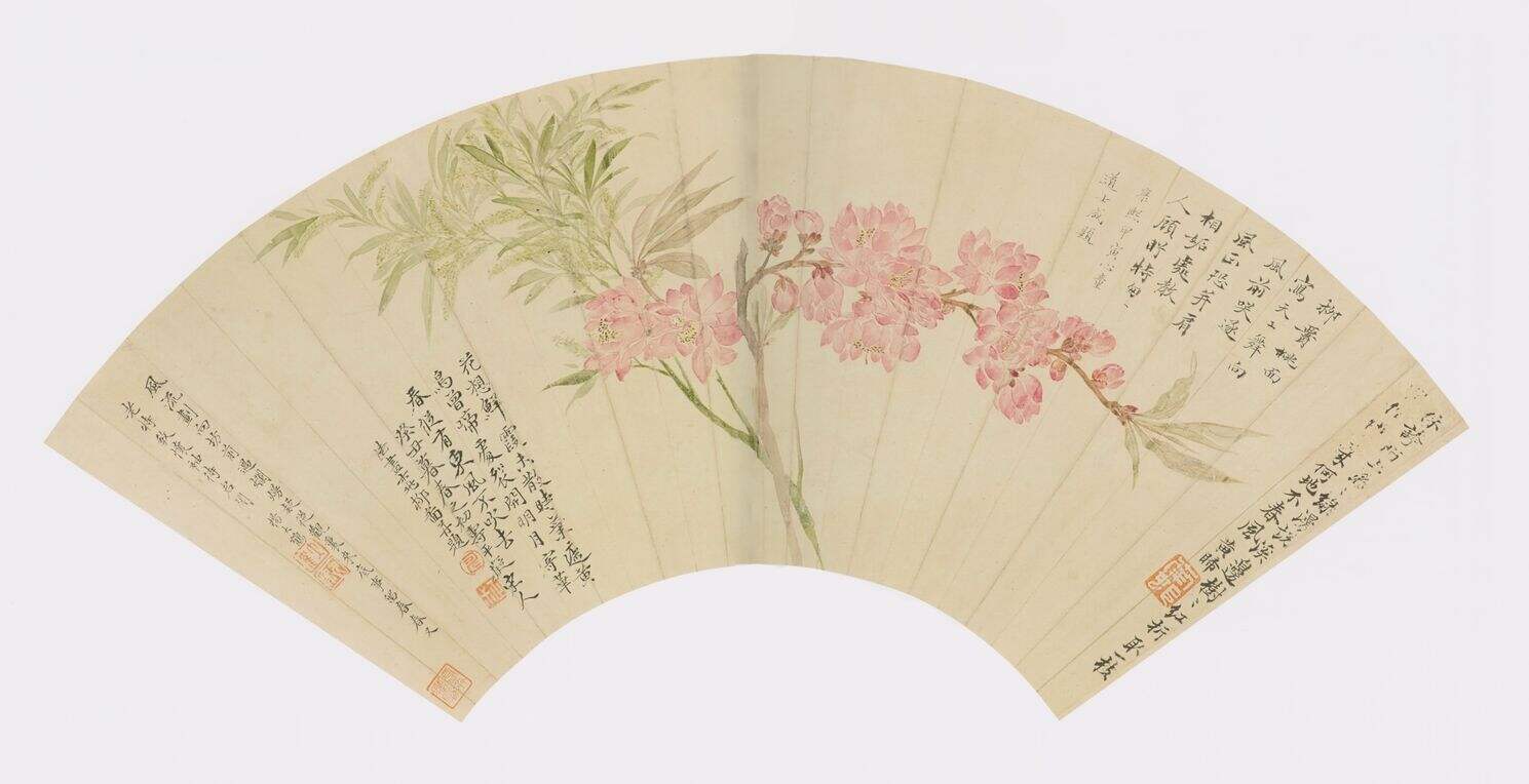 桃柳图扇页缩略图