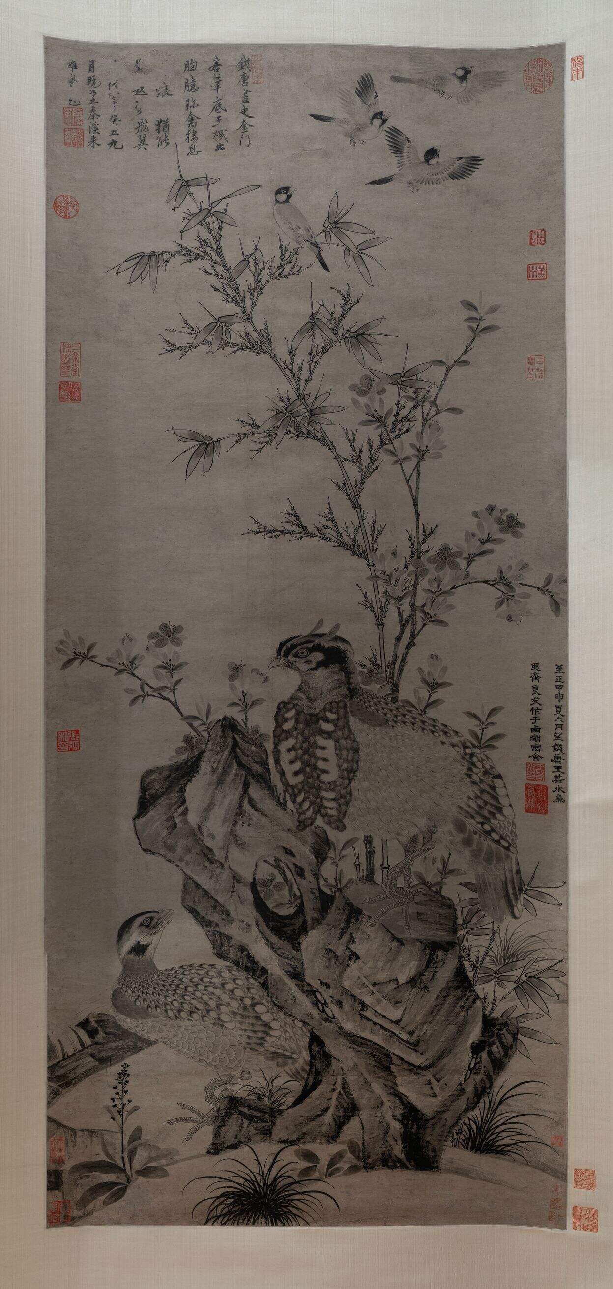 竹石集禽图轴缩略图
