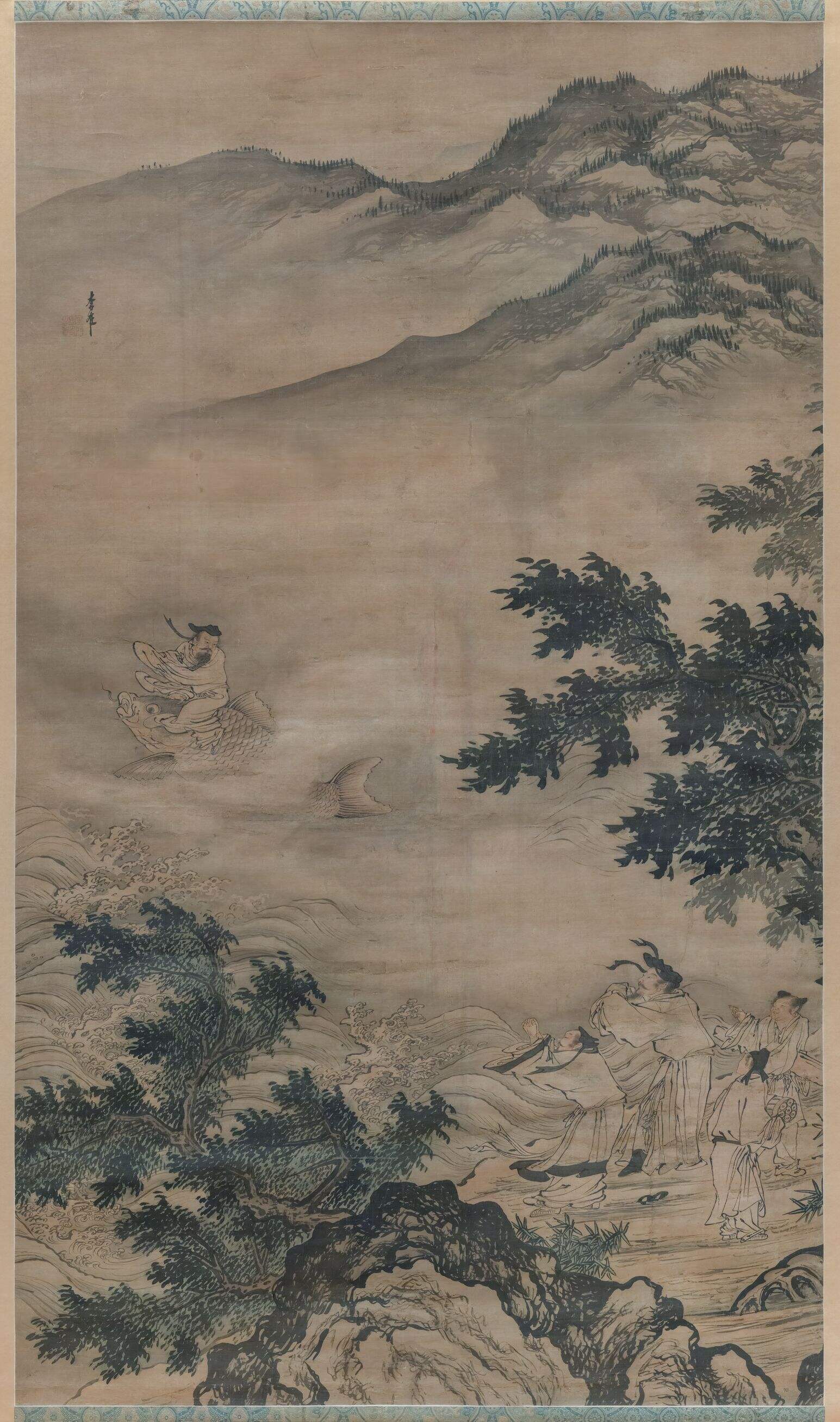 琴高乘鲤图缩略图