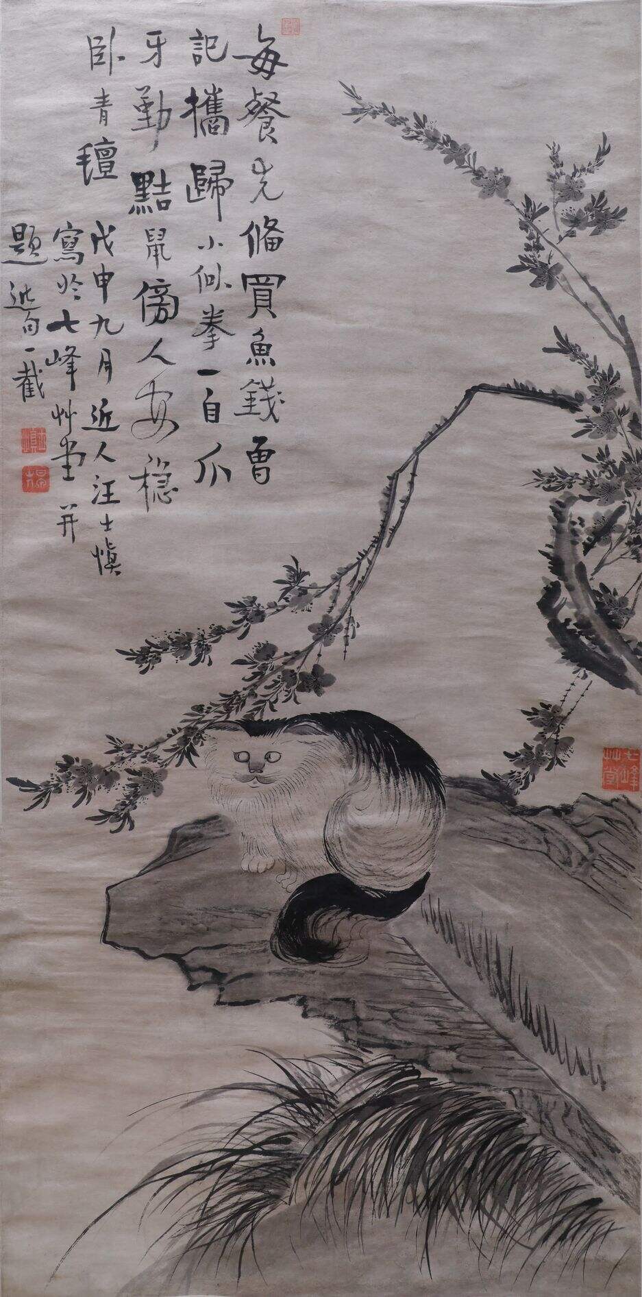 猫石桃花图缩略图