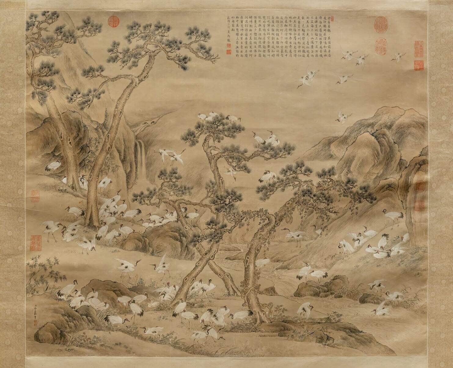 海天群鹤图缩略图
