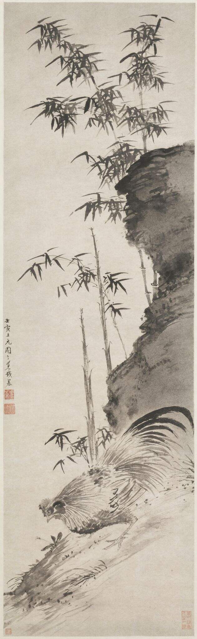 竹石雄鸡图缩略图