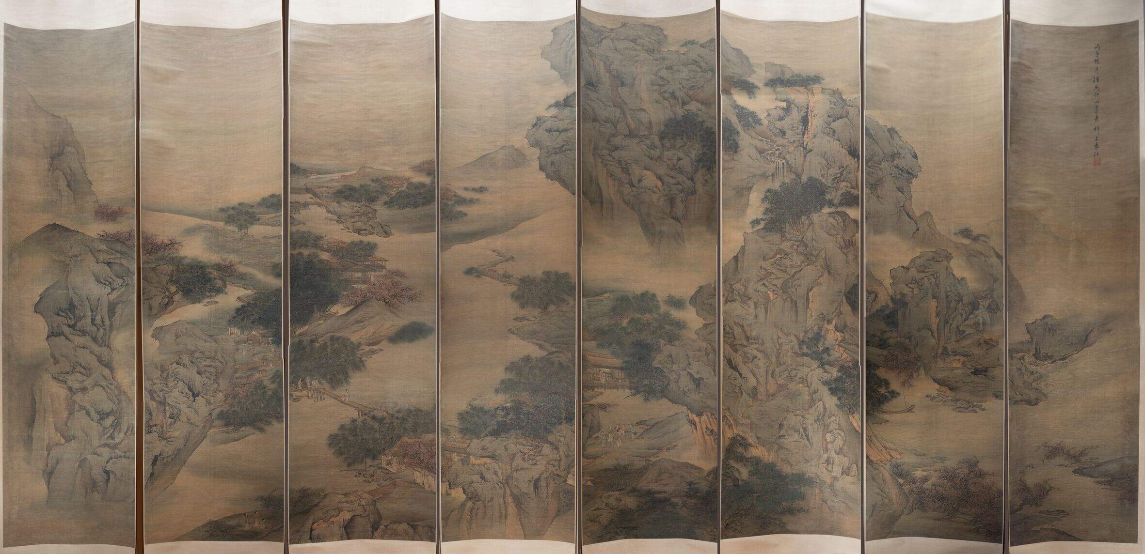 桃源仙境通景八条屏缩略图