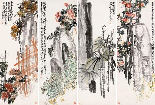 四季花卉图缩略图