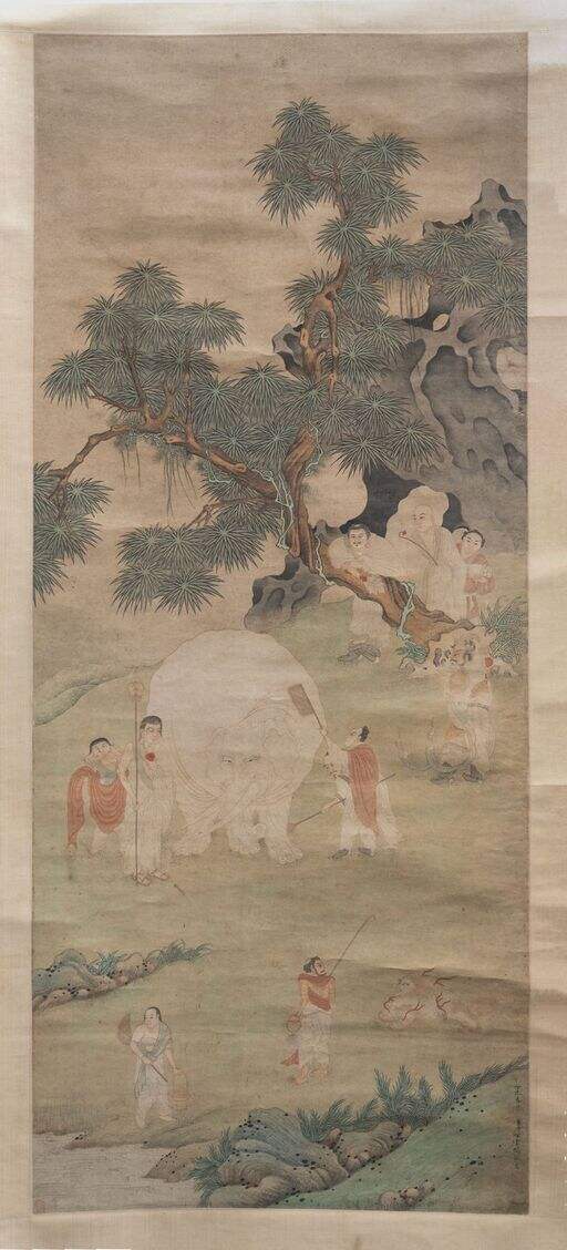 洗象图轴缩略图