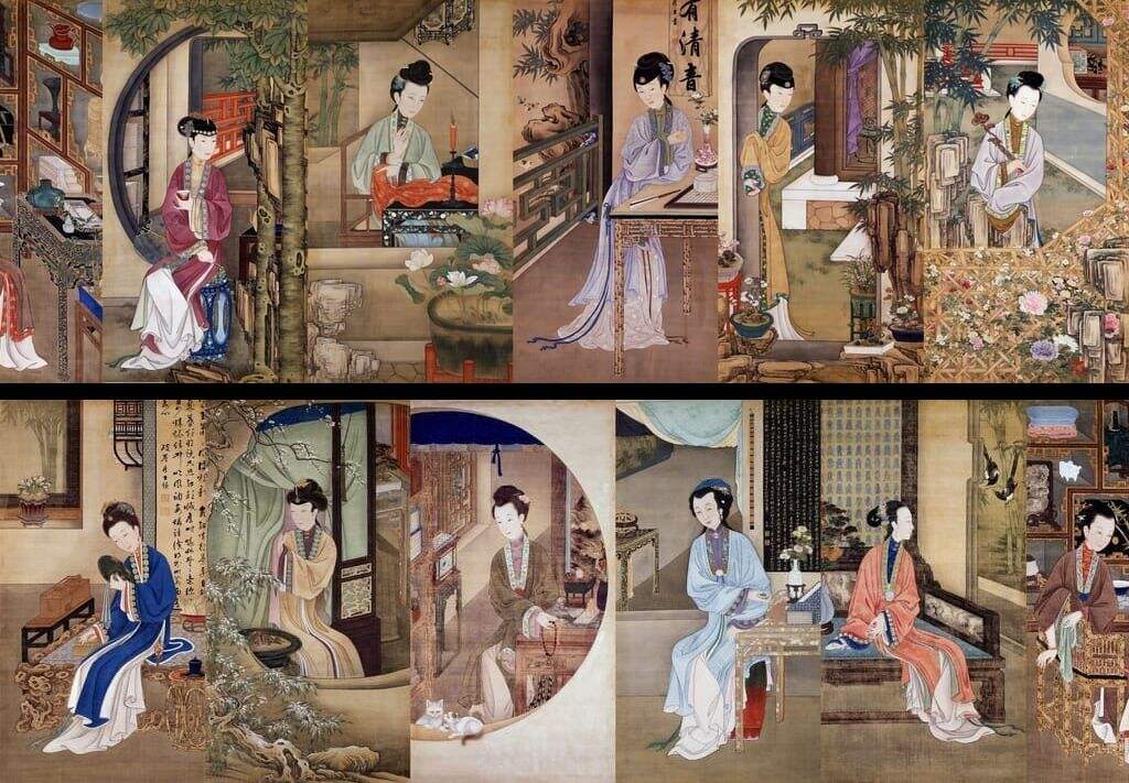 雍正十二美人图（胤禛美人图）缩略图