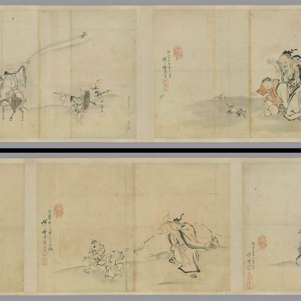 明清日本古画粉本-河锅晓斋 人物卷缩略图