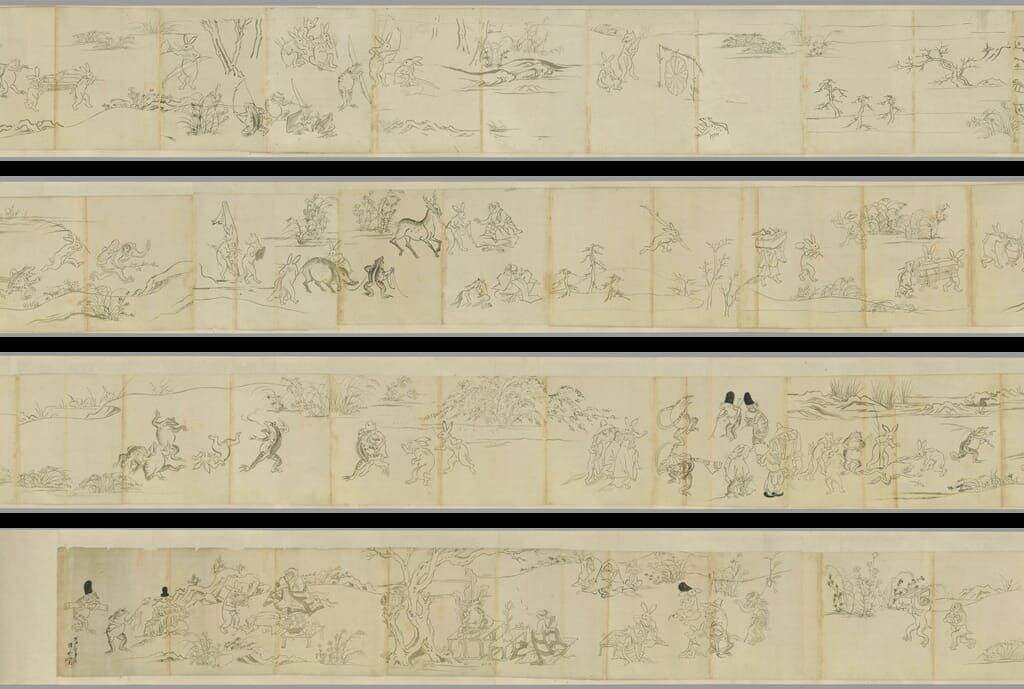 明清日本古画粉本-鸟兽戏画卷缩略图