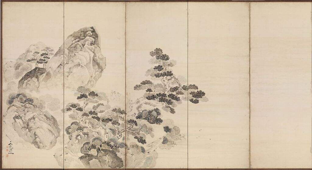 江户时代 钱塘观潮图屏风缩略图