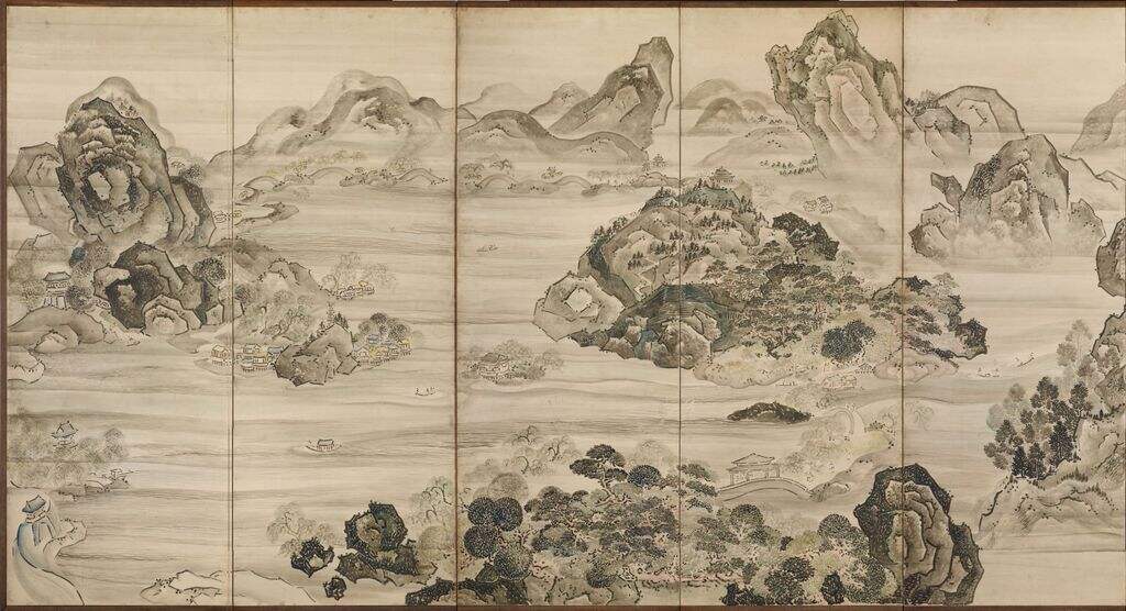 江户时代 西湖春景图屏风缩略图