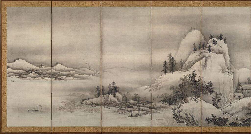 安土桃山 山水图屏风-第一屏缩略图