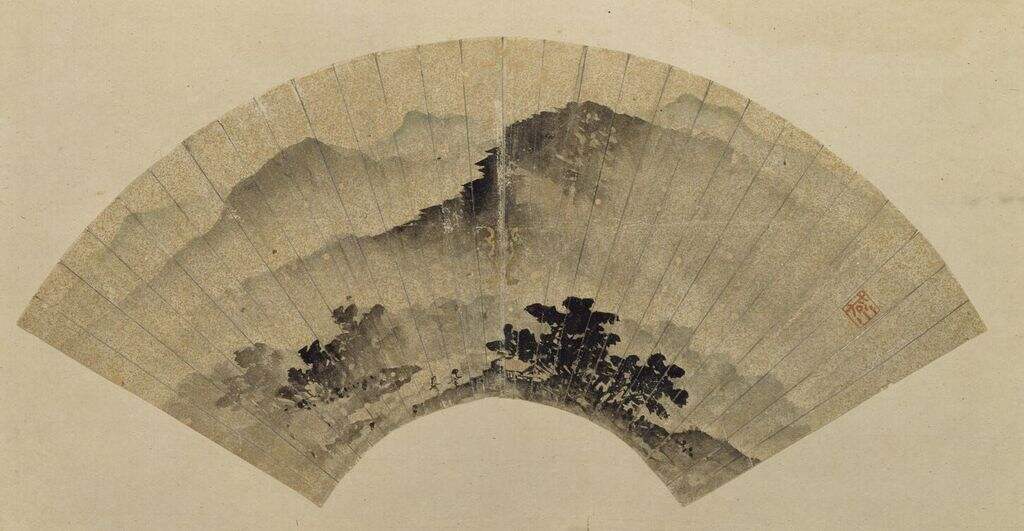 山水图扇缩略图