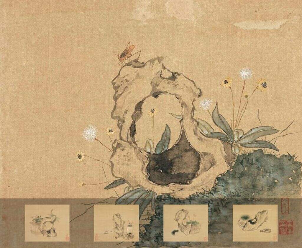 花卉奇石册十二开缩略图