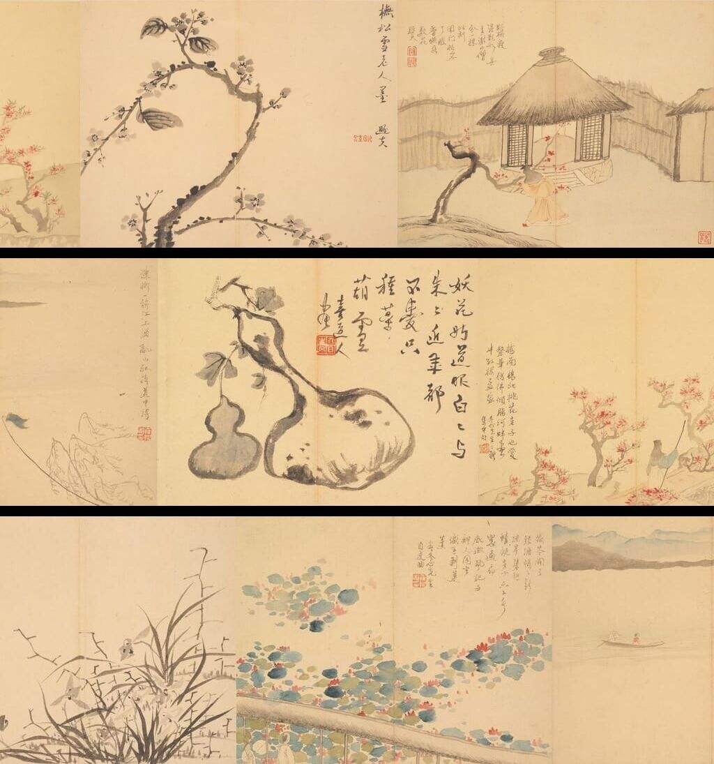 山水花卉册十开缩略图