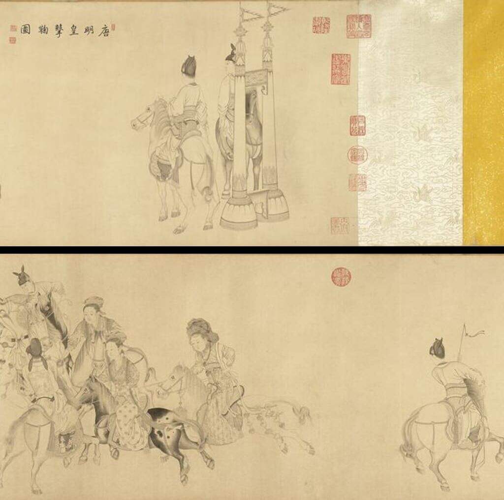 仿李公麟明皇击球图缩略图
