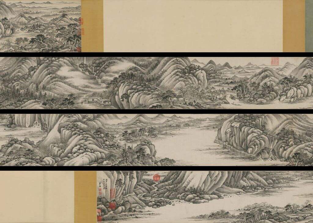 仿董源溪山图卷缩略图