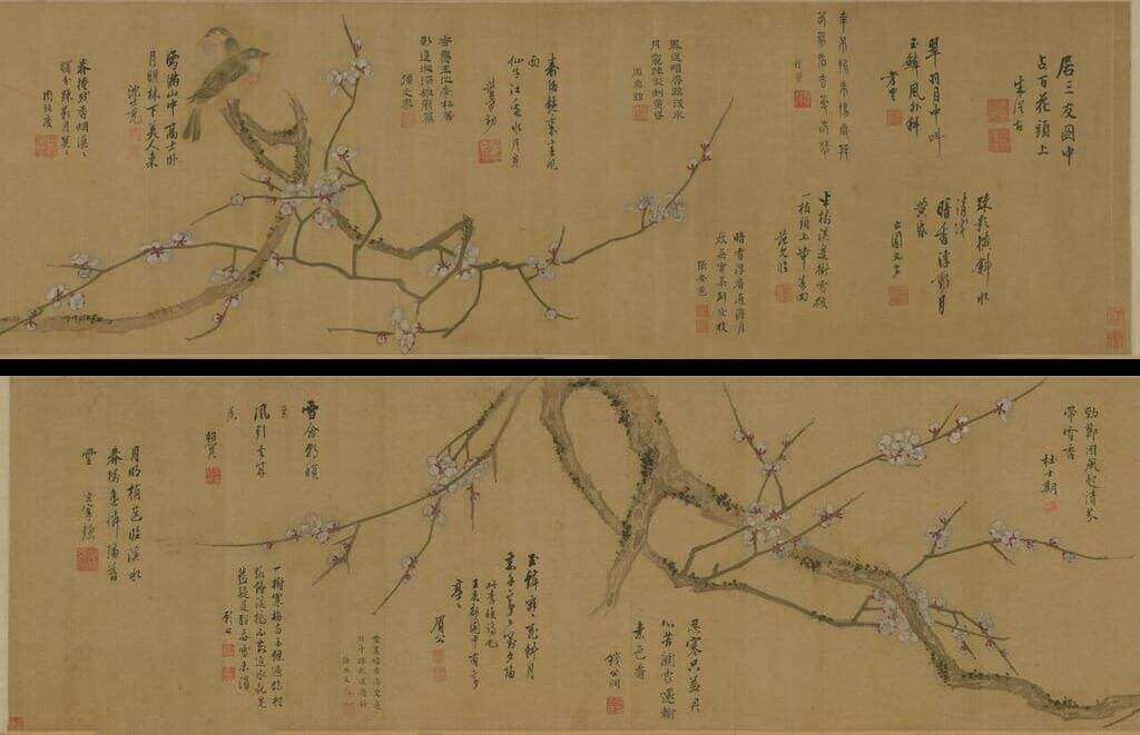 梅花双禽卷缩略图