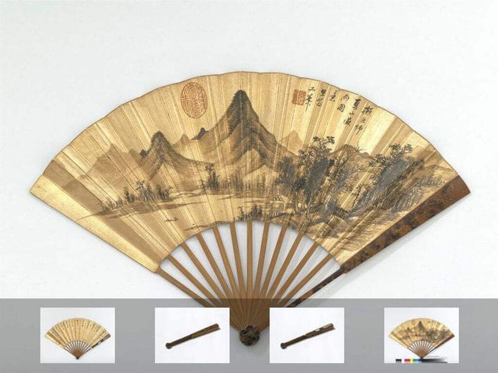 夏山过雨并自书七言律诗图缩略图