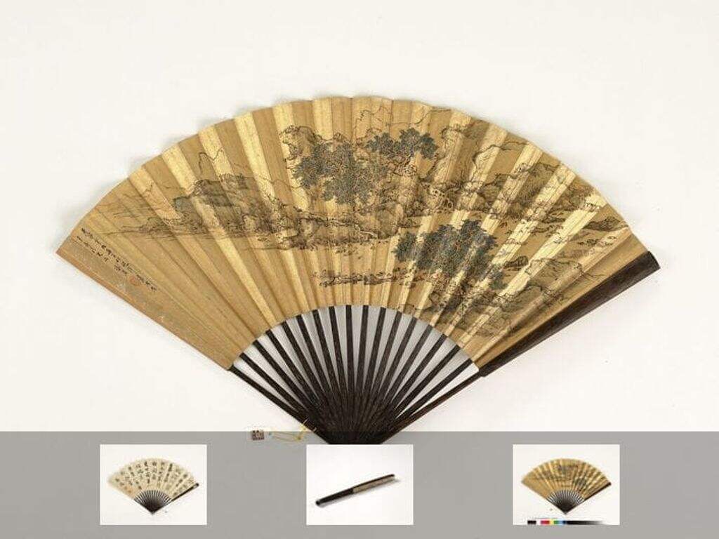 清乾隆御临米芾秋深帖仿赵干山水图缩略图